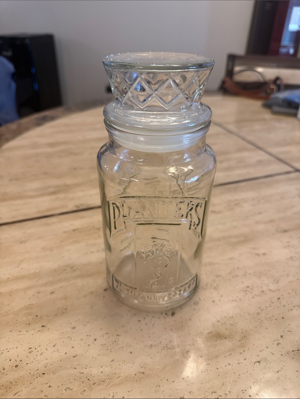 Planter’s 75 anniversary Clear Glass Apothecary Jar with Stopper - Transparent